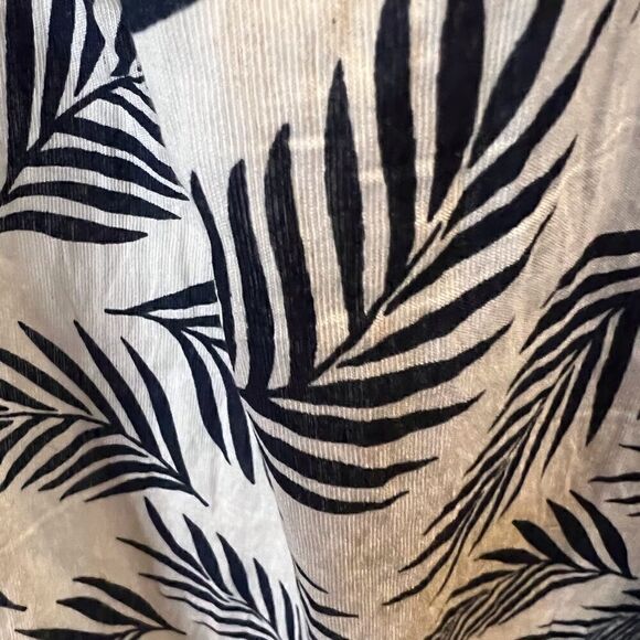 “”SUPER””, Bahamian long maxi dress with blue palm tree leaves. - Picture 6 of 7